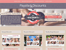 Tablet Screenshot of paysitediscounts.com